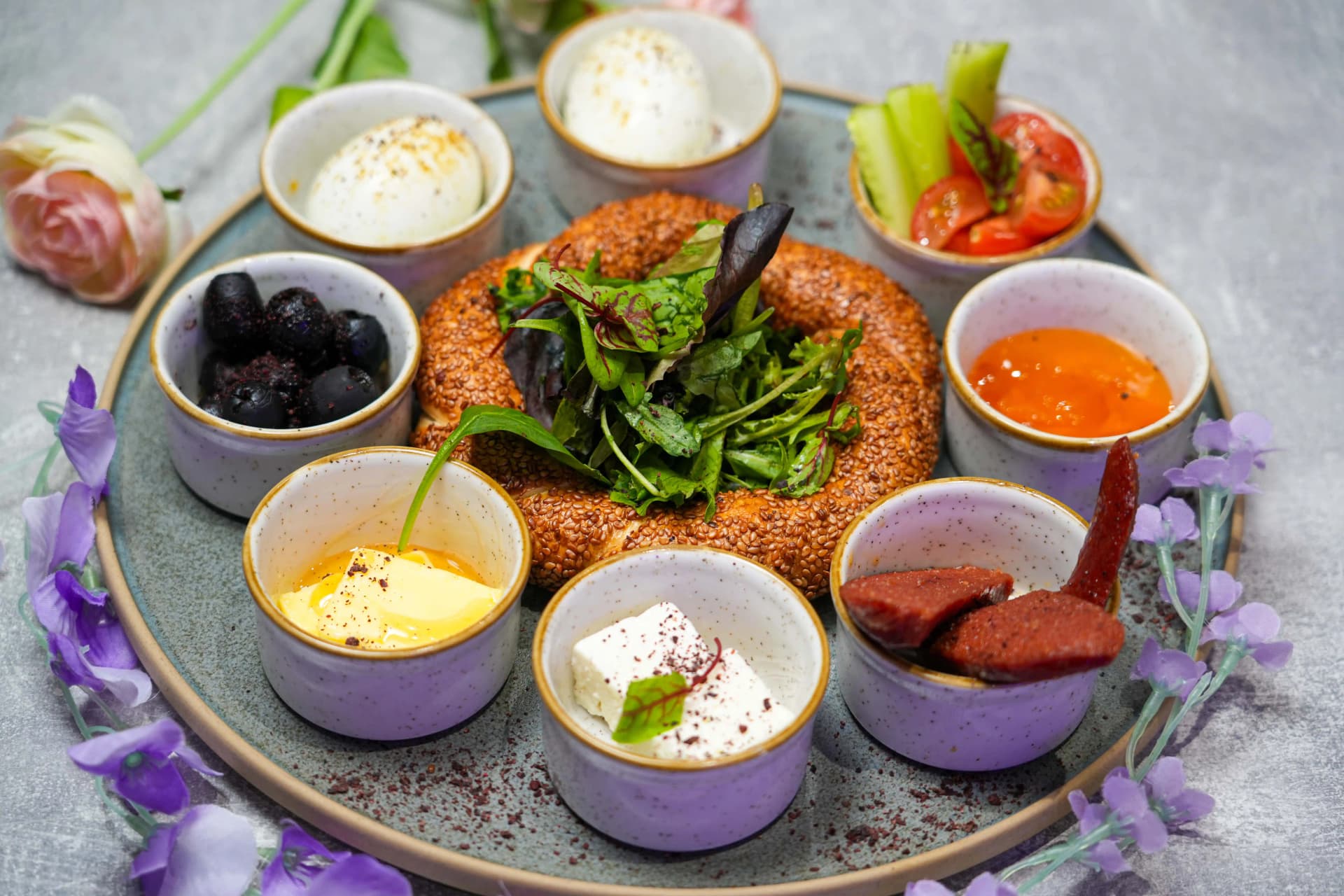 Coffee and brunch cafe food at Nour Maison Milton Keynes
