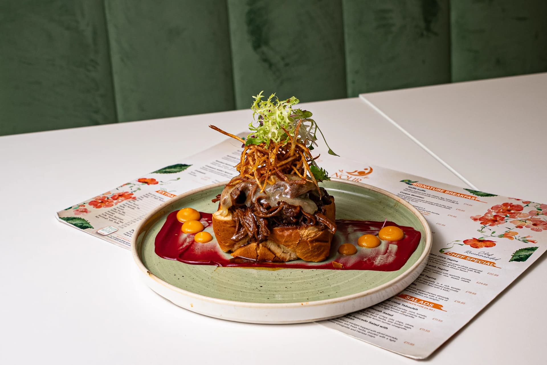 French and Middle Eastern restaurant food at Nour Maison Milton Keynes