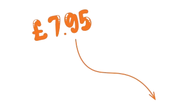 Decorative arrow pointing to kids menu title